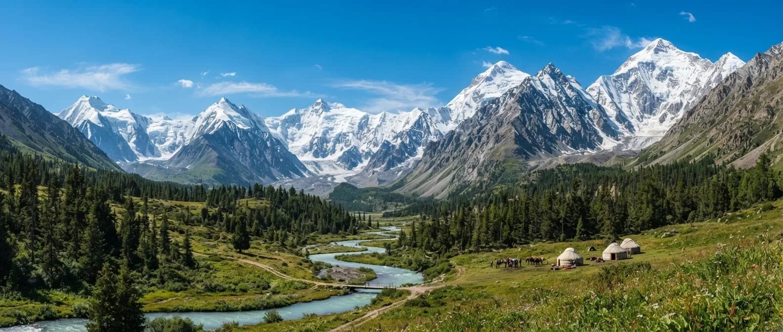 River winding through a forested valley