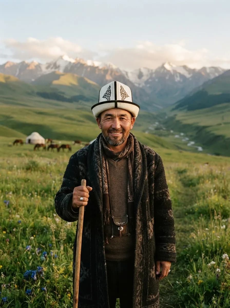 Documentary image from the Song-Kul route